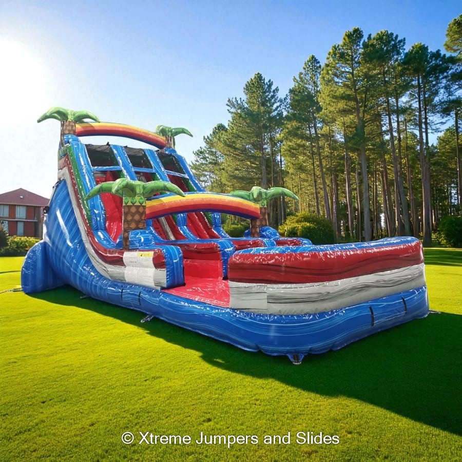 19' Baja Splash Dual Lane Water Slide - Water Slide and Bounce House ...