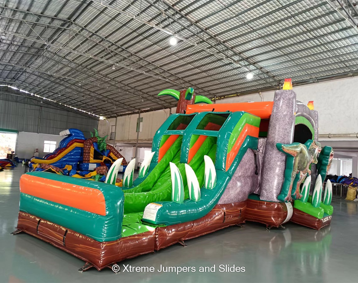 XL Dino Raptor Bounce Slide Combo For Rent